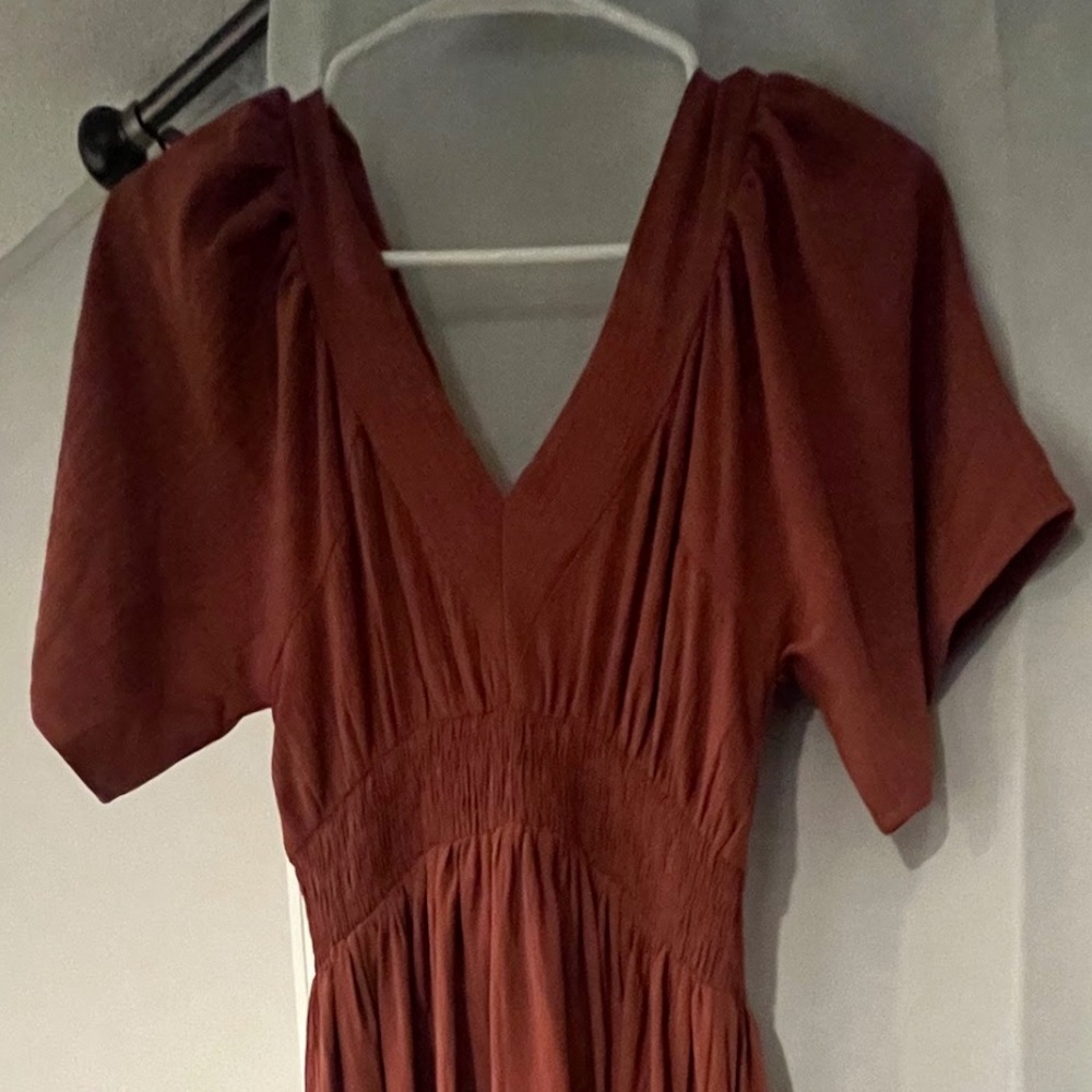 Worn once BALTIC BORN Delilah Maxi Dress color terracotta size Small